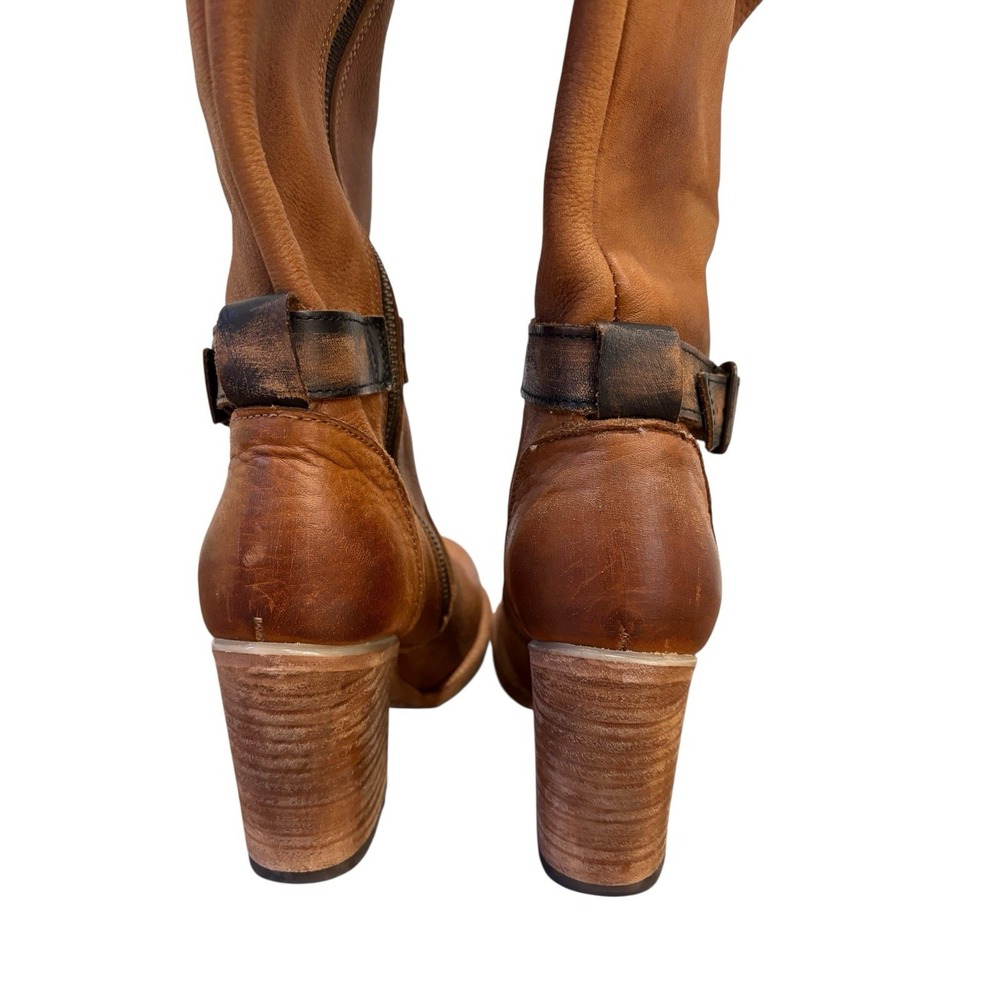 FreeBird Holland Tall Boots Heeled Brown Sz 8 Western Boho Cowgirl - Picture 9 of 13